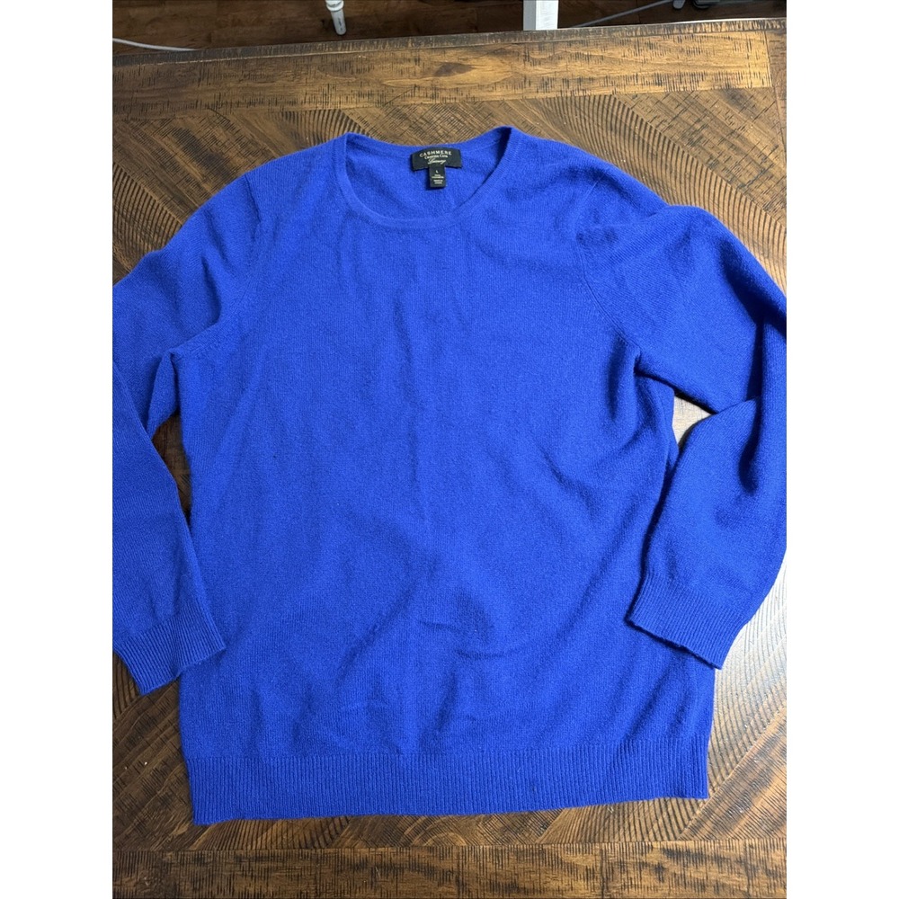Cashmere Club Room Luxury Blue/purple 100% Cashmere Sweater Large Preppy